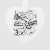 Coyote Pups Ornament (Rückseite)