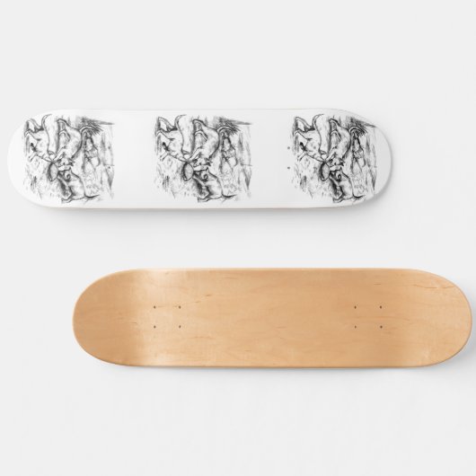 Coyote Pups Skateboard (Horizontal)