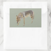 Coyote Rechteckiger Aufkleber (Tasche)
