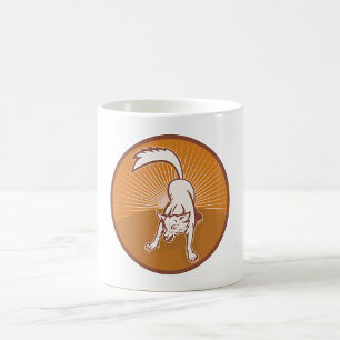 Coyote Retro Sunset Vintag Wilderness Kaffeetasse