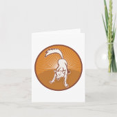 Coyote Retro Sunset Vintag Wilderness Karte