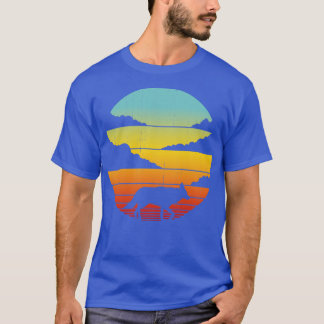 Coyote Retro Sunset Vintager 60er 70er für Männer T-Shirt