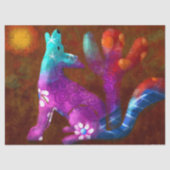 Coyote Saguaro Cactus Desert Decoupage Seidenpapier (Vorderseite)