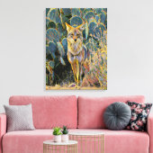 Coyote Sentry Canvas Print Leinwanddruck (Insitu (Wohnzimmer))