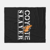Coyote Slayer Fun Jagd Geschenk für Coyote Jäger Fleecedecke (Vorderseite (Horizontal))