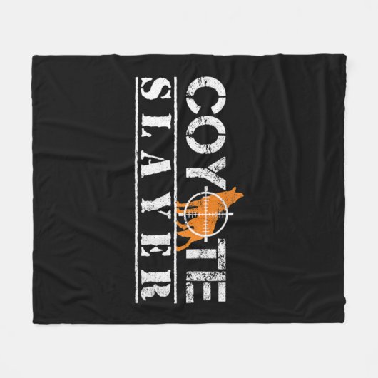 Coyote Slayer Fun Jagd Geschenk für Coyote Jäger Fleecedecke (Vorderseite (Horizontal))