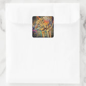 Coyote [Square Seal] Quadratischer Aufkleber (Tasche)