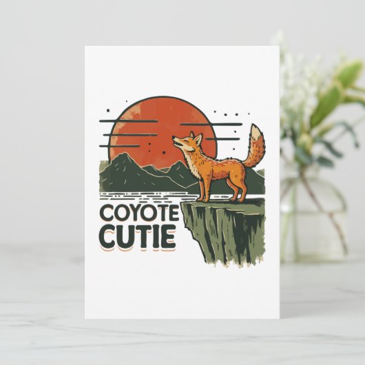 Coyote Süsse Einladung (Stehend Vorderseite)