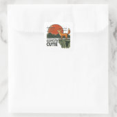 Coyote Süsse Quadratischer Aufkleber (Tasche)