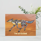 Coyote the Trickster Einladung (Stehend Vorderseite)