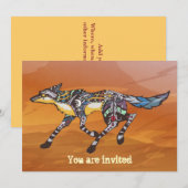 Coyote the Trickster Einladung (Vorne/Hinten)