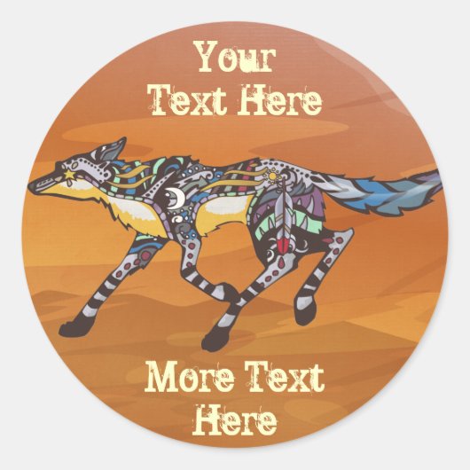 Coyote the Trickster Stickers (Vorderseite)