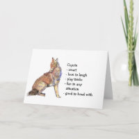 Coyote Totem, Animal Guide Funny Birthday