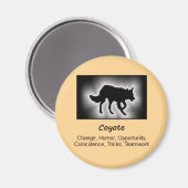 Coyote Totem Animal Spirit Magnet (Vorderseite/Rückseite)