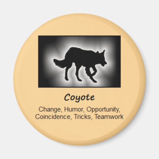Coyote Totem Animal Spirit Magnet (Vorne)