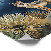Coyote Under the Stars Desert Night Poster (Ecke)