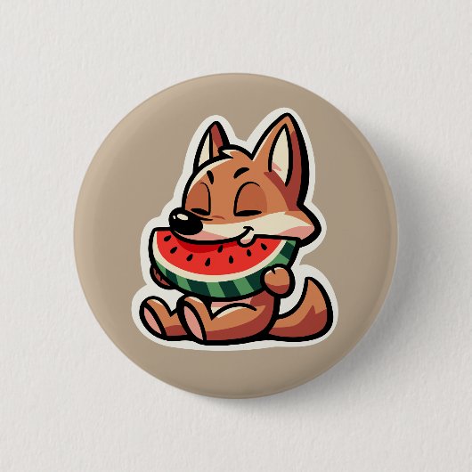 Coyote Watermelon Button (Vorderseite)