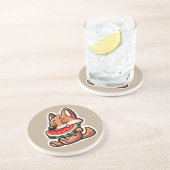 Coyote Watermelon Getränkeuntersetzer (Seite)