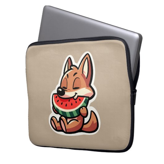 Coyote Watermelon Laptopschutzhülle (Vorderseite Links)