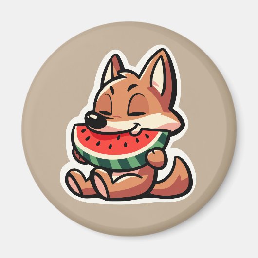 Coyote Watermelon Magnet (Vorne)