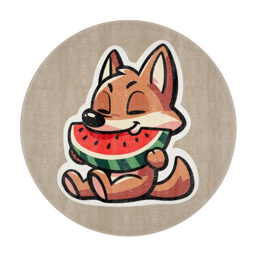 Coyote Watermelon Schneidebrett (Vorderseite)