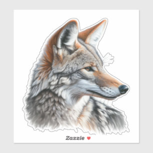 Coyote Wildlife Wild Animal Aufkleber