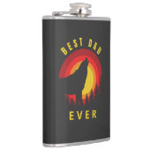 Coyote Wolf Sunrise "Bester Vater je" Flachmann (Rechts)