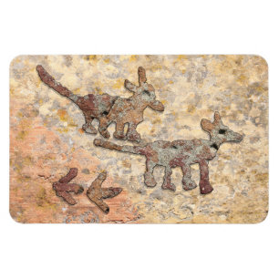 Coyotes Petroglyphen in Arizona Magnet