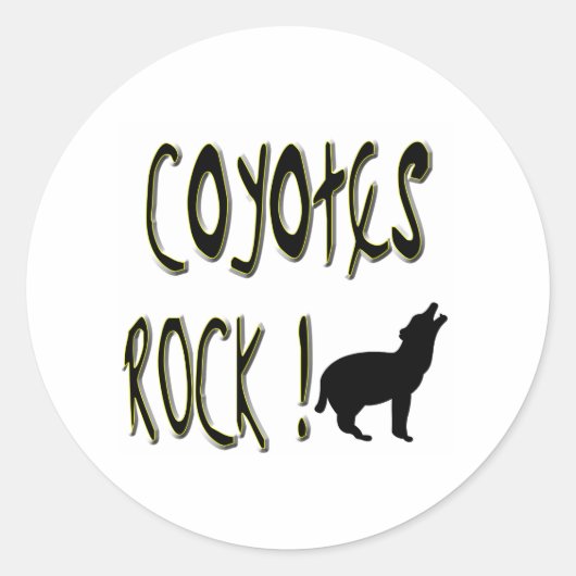 Coyotes Rock! Aufkleber (Vorderseite)