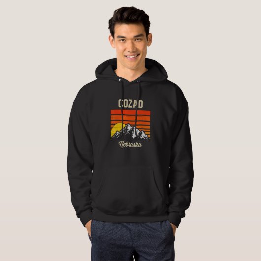 Cozad Nebraska Heimat City Staat Retro Usa Hoodie (Vorne ganz)