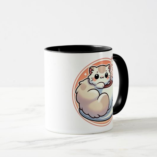 Cozey Cat and Coffee Cup Tasse (VorderseiteRechts)