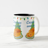 Cozonac and Chill Romanian Holiday Zweifarbige Tasse (VorderseiteRechts)
