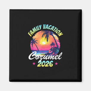 Cozumel 2026 Familienurlaub Throwck Retro Strand S Magnet