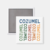 Cozumel Cute Colorful Magnet (Vorderseite/Rückseite)