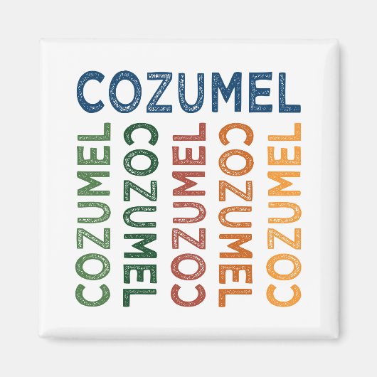 Cozumel Cute Colorful Magnet (Vorne)