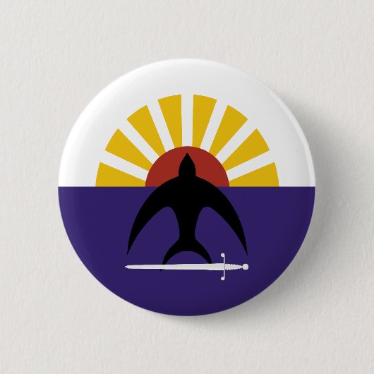 Cozumel, Flagge Quintana Roo, Mexiko, Mexiko Button (Vorderseite)