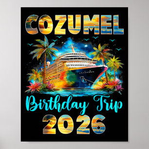 Cozumel-Geburtstagsreise 2026 Familien-Geburtstags Poster