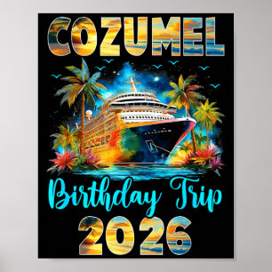 Cozumel-Geburtstagsreise 2026 Familien-Geburtstags Poster