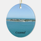 Cozumel-Insel-blaues Wasser tropisch Keramik Ornament (Links)
