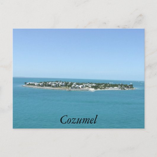 Cozumel Island Blue Water Tropical Postcard Postkarte (Vorderseite)