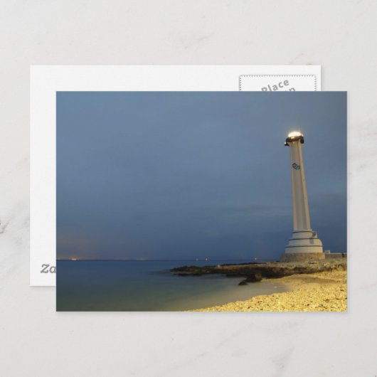 Cozumel-Leuchtturm Postkarte (Vorne/Hinten)
