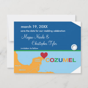 Cozumel Luggage Tag Ankündigung Datum freihalten