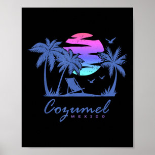 Cozumel Mexico Beach Urlaub Frühlingsferien Honeym Poster