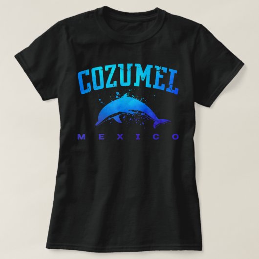 COZUMEL MEXICO Dolphin Lover Beach Vacation Scuba T-Shirt (Design vorne)