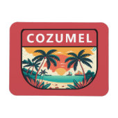 Cozumel Mexico Retro Emblem Magnet (Horizontal)