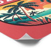 Cozumel Mexico Retro Emblem Poster (Ecke)