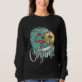 Cozumel Mexico Retro Flamingo Sweatshirt (Vorderseite)