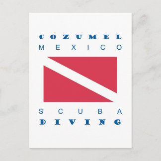 Cozumel Mexico Scuba Dive Postkarte