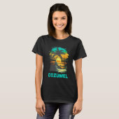 Cozumel Mexico Tropical Sunset Beach Souvenir Vaca T-Shirt (Vorne ganz)