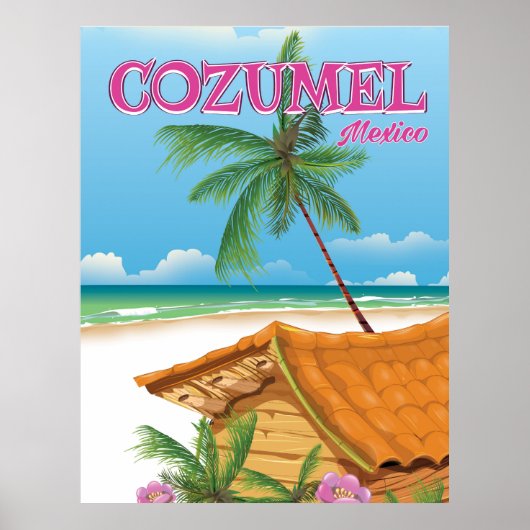 Cozumel Mexico Vintage Reiseplakat Poster